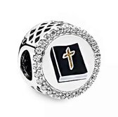 Tracelet - Zilveren bedels - Bedel Bijbel | Power of Prayer | 925 Sterling Zilver - Pandora compatible - 925 Zilver Certificaat - Valentijn