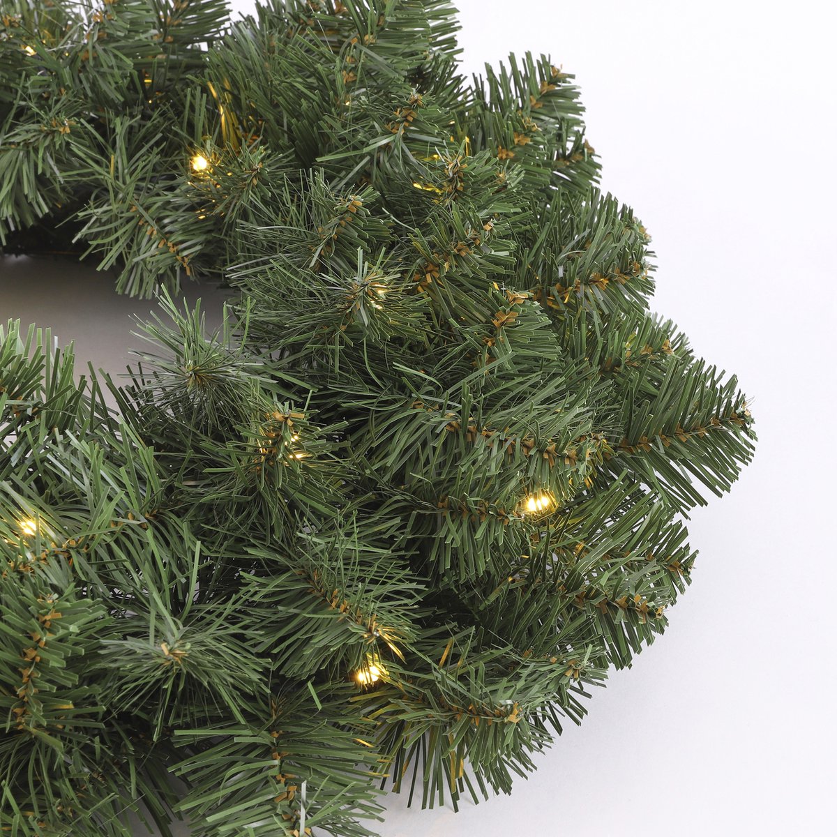 Black Box Kerstkrans - D45 cm - met LED verlichting - batterijen - deurkrans – foto 4