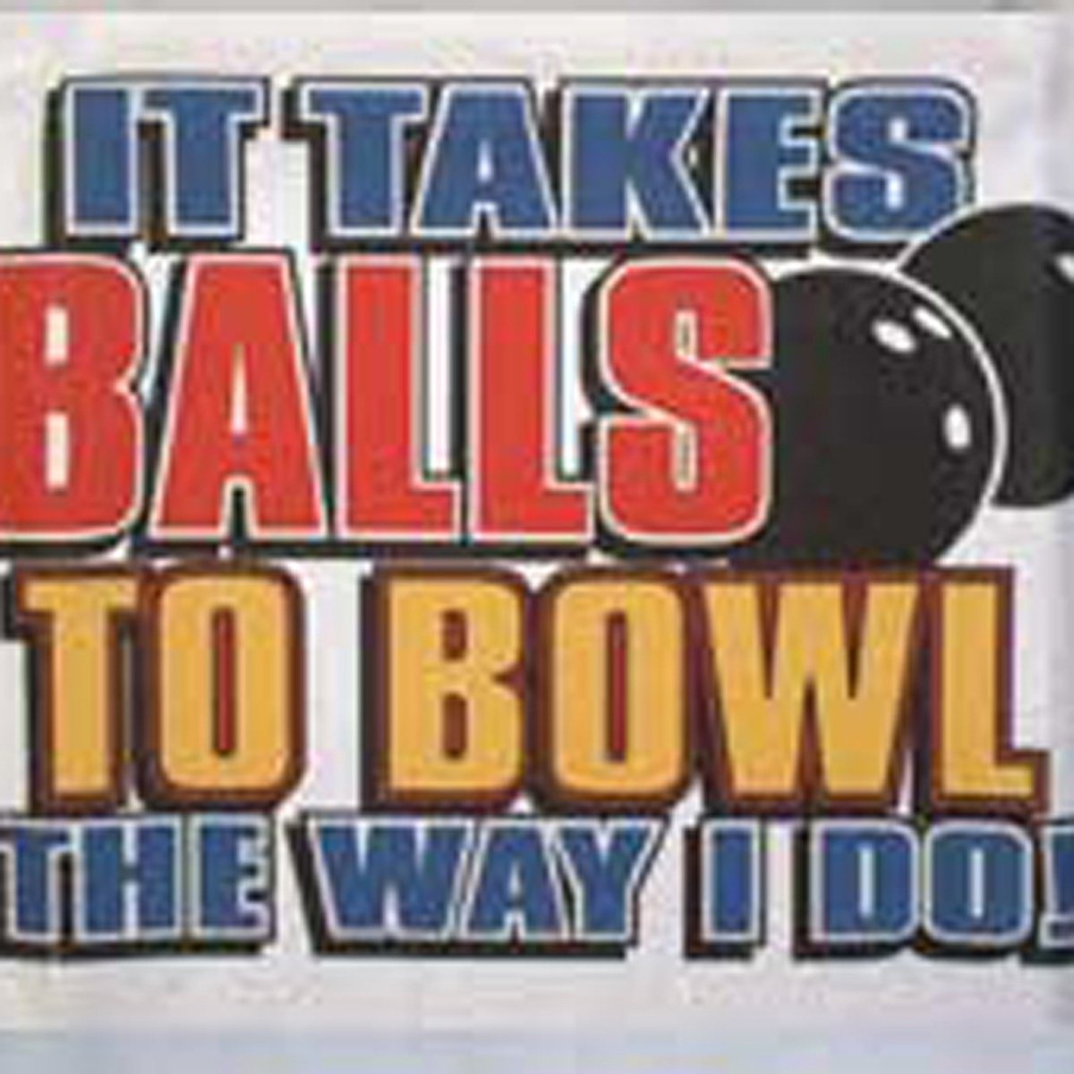 Bowling Bowlinghanddoekje Fun Towel 'Takes Balls'