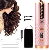 M-AIGA® Automatische Krultang - Draagtas - USB Oplaadbaar - Krultangen - LCD Display - Draadloze Magic Hair Curler - Draadloze Krultang - Keramische Krulijzer