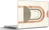 Laptop sticker - 10.1 inch - Design - Roze - Abstract - 25x18cm - Laptopstickers - Laptop skin - Cover