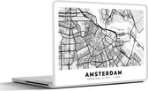 Laptop sticker - 12.3 inch - Kaart - Amsterdam - Nederland - 30x22cm - Laptopstickers - Laptop skin - Cover