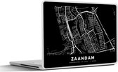 Laptop sticker - 10.1 inch - Kaart - Zaandam - Nederland - 25x18cm - Laptopstickers - Laptop skin - Cover