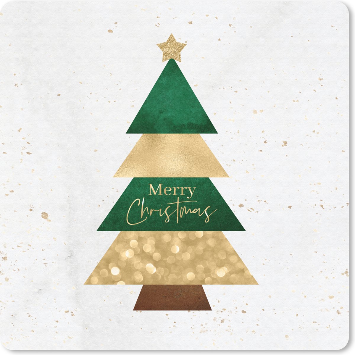 Muismat 30x30 cm - Mousepad Kerst - Spreuken - Kerstboom - Merry Christmas - Quotes - Muismatten