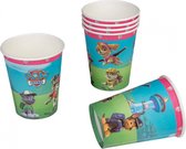 Paw Patrol - Feestbekers - 260 ml - Karton - 6 stuks - verjaardagsfeestje - kinderfeestdecoratie - kartonnen feestbekers - karton