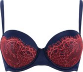 Sapph Ludivine Padded Bra Dames Navy/Pink-90G