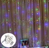 LED kerst gordijn - 3x3 meter - Multikleur - Leds - Kerst - Gordijnverlichting