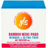 GLO | 16 Bamboo Mini-Pads voor lichter urineverlies | met vleugels en ultradun