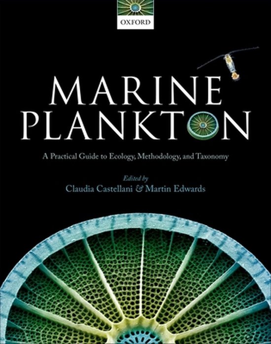 Boekomslag met de titel "Marine Plankton" en een illustratie van plankton.