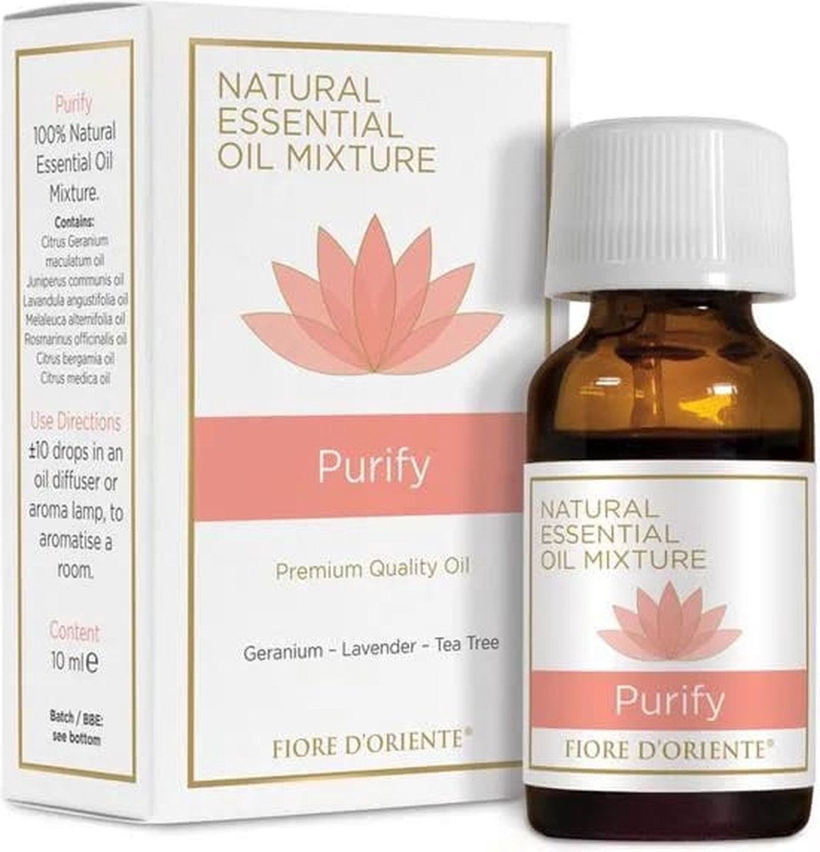 Goedkoopste Fiore d'Oriente Biologische etherische olie mix Zuivering - 10ML - Aromatherapie