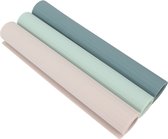 Fishermex Kitchen Supplies - Siliconen Rubber placemat set - 4 stuks - Grauw Blauw