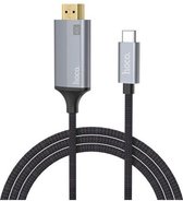 Hoco Aluminium USB-C naar 4K HDMI Kabel 1.8 Meter Grijs