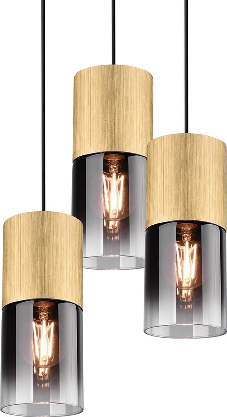 Lampe à Suspension LED - Iona Roba - Raccord E27 - 3 lumières - Rond - Or  Mat - Aluminium | bol.com