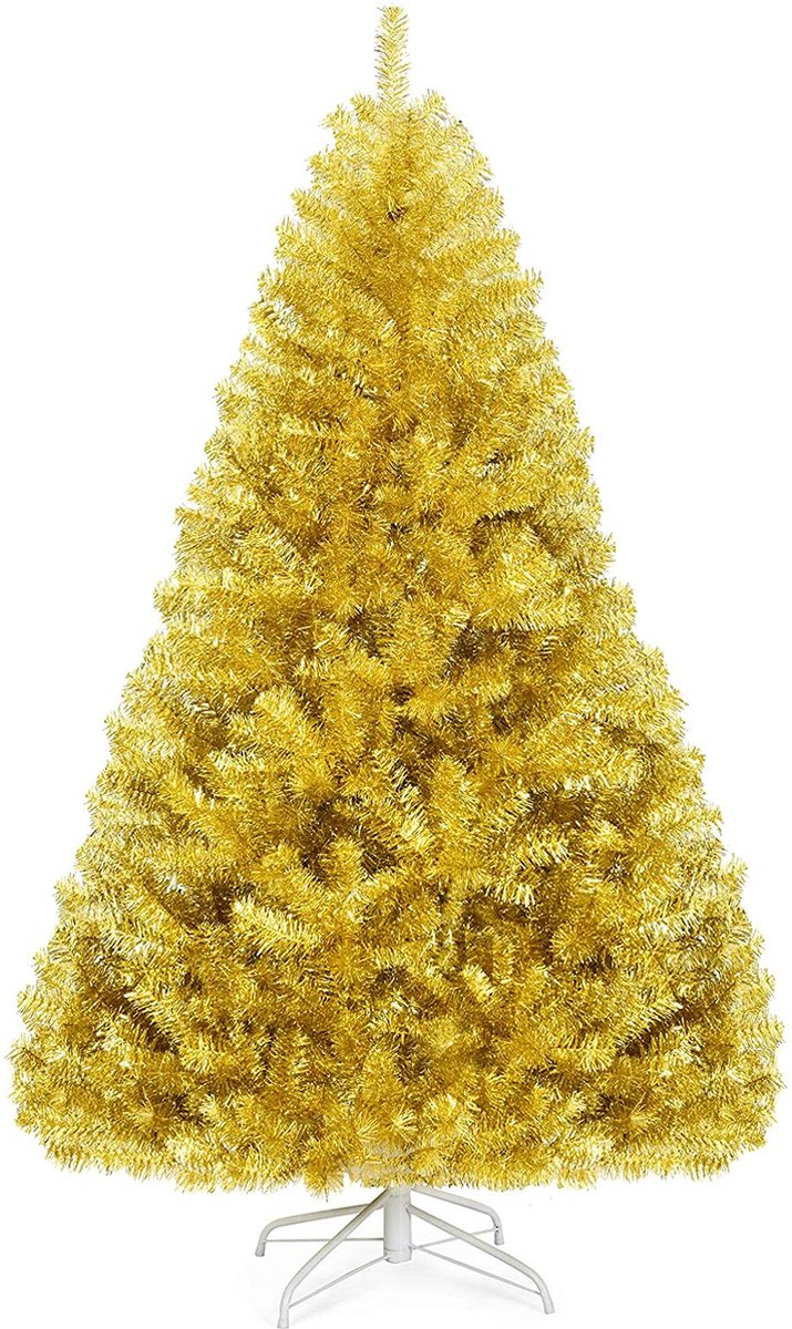Kunstkerstboom Goud - Metalen Standaard - PVC Naalden - Kerstmis - Kerstboom - 180 cm