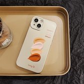 iPhone hoesje met vier kleuren pigment - iPhone 12 promax - funky - wit - creatief ontwerp - Shockproof Case