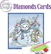 Dotty Designs Card - Snowman with Birds - Diamond painting