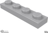 LEGO Plaat 1x4, 3710 Licht blauwgrijs 50 stuks