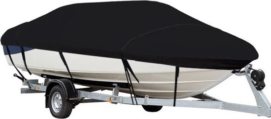 Maxxcovers® Boothoes - Bootzeil - Afdekzeil Boot - Zwart - Maat B: 425-485 x 228 cm
