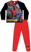 Spiderman pyjama Wall Crawler - maat 128 - Spider-Man pyjamaset - rood / zwart