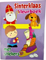Sinterklaas kleurboek met stickers - 32 stickers - Kinder kleurboek - Multicolor - Sinterklaas - Feestdagen