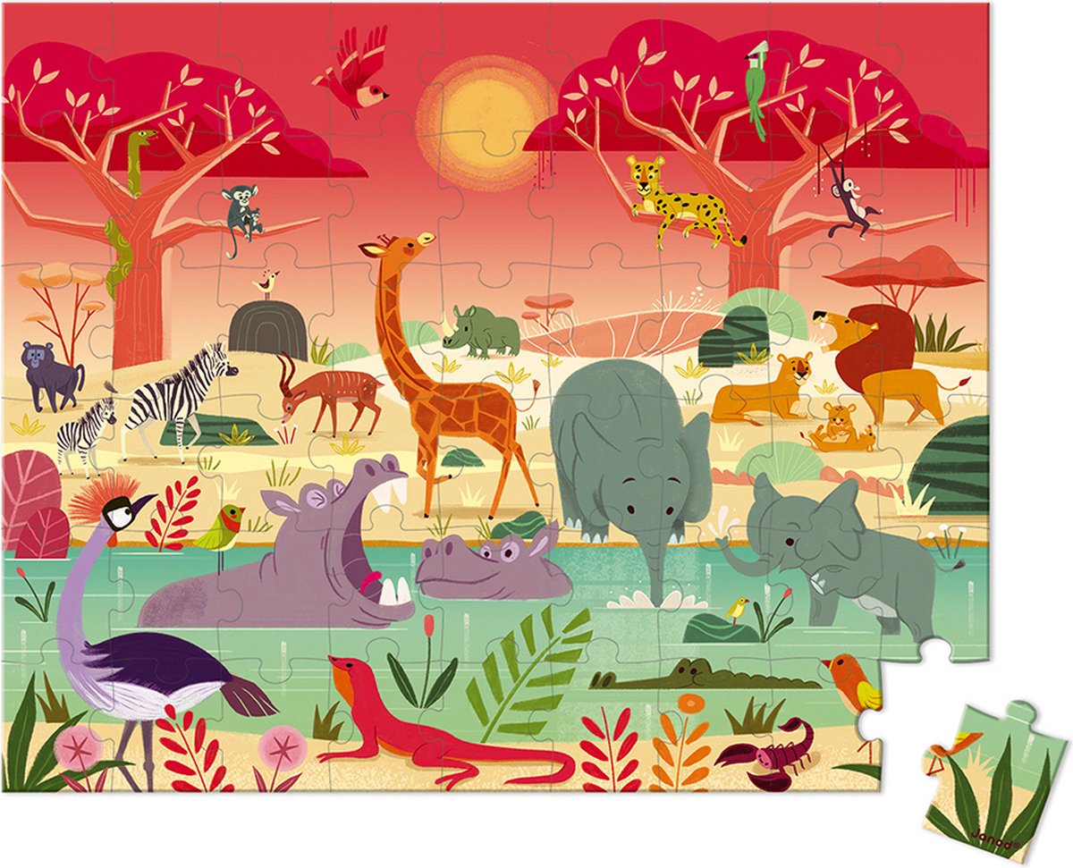 Janod - Puzzel - Dierenreservaat — afbeelding 3
