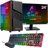 ScreenON - Gaming Set Y16584-W1 (GamePC.Y16584 + 24 Inch Monitor + Toetsenbord + Muis)