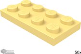 LEGO Plaat 2x4, 3020 Fel lichtoranje 50 stuks