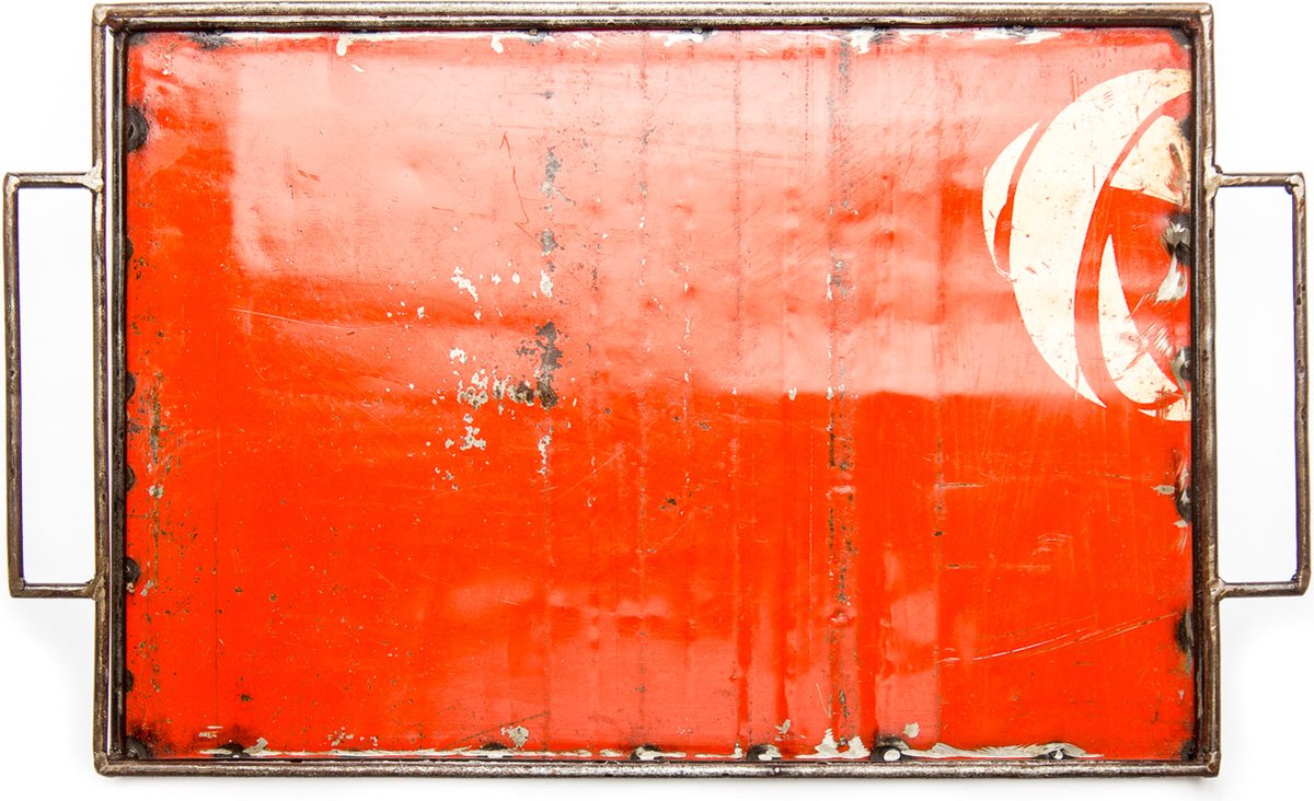 Moogoo Creative Africa - Dienblad 39x25cm - Rood - Gemaakt van gerecyclede olievaten