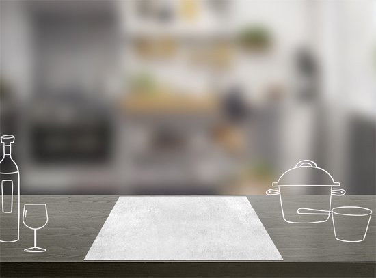 Inductie Beschermer Impression Béton Exclusif 81x52 cm