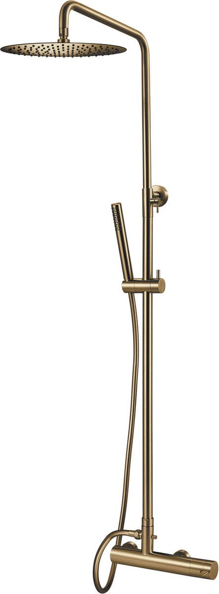 Qisani Flow Gold / Goud thermostatisch douchesysteem