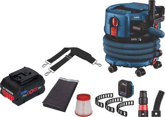Bosch GAS 18V-12 MC Professionele snoerloze stofzuiger BITURBO Brushless + 1x ProCore accu 5,5 Ah + accessoires - zonder lader