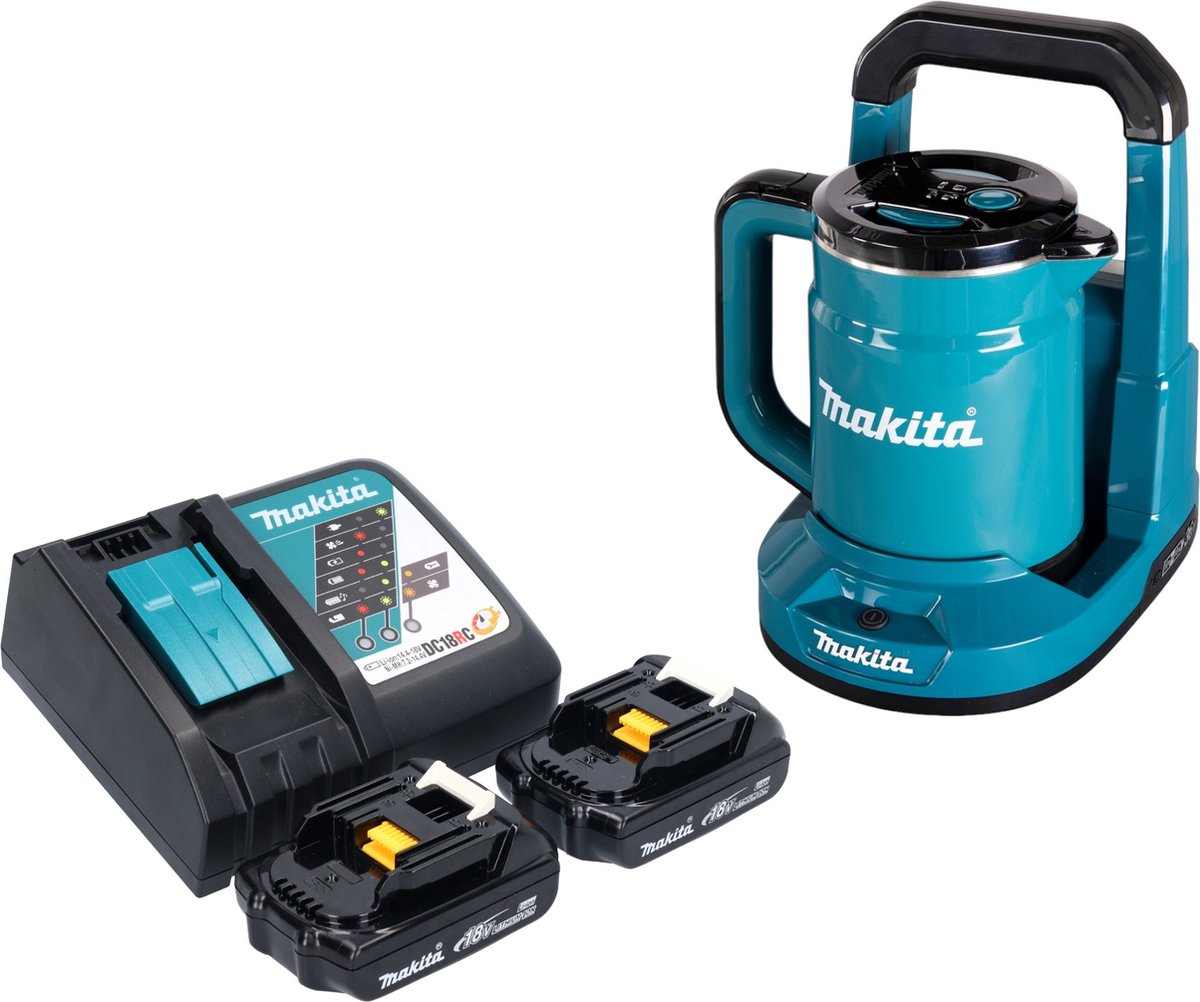 Makita DKT 360 RY2 accuketel 36 V ( 2x 18 V ) 0,8 L + 2x accu 1,5 Ah + lader