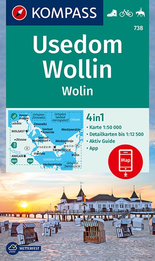 Kompass WK738 Usedom, Wollin - cover