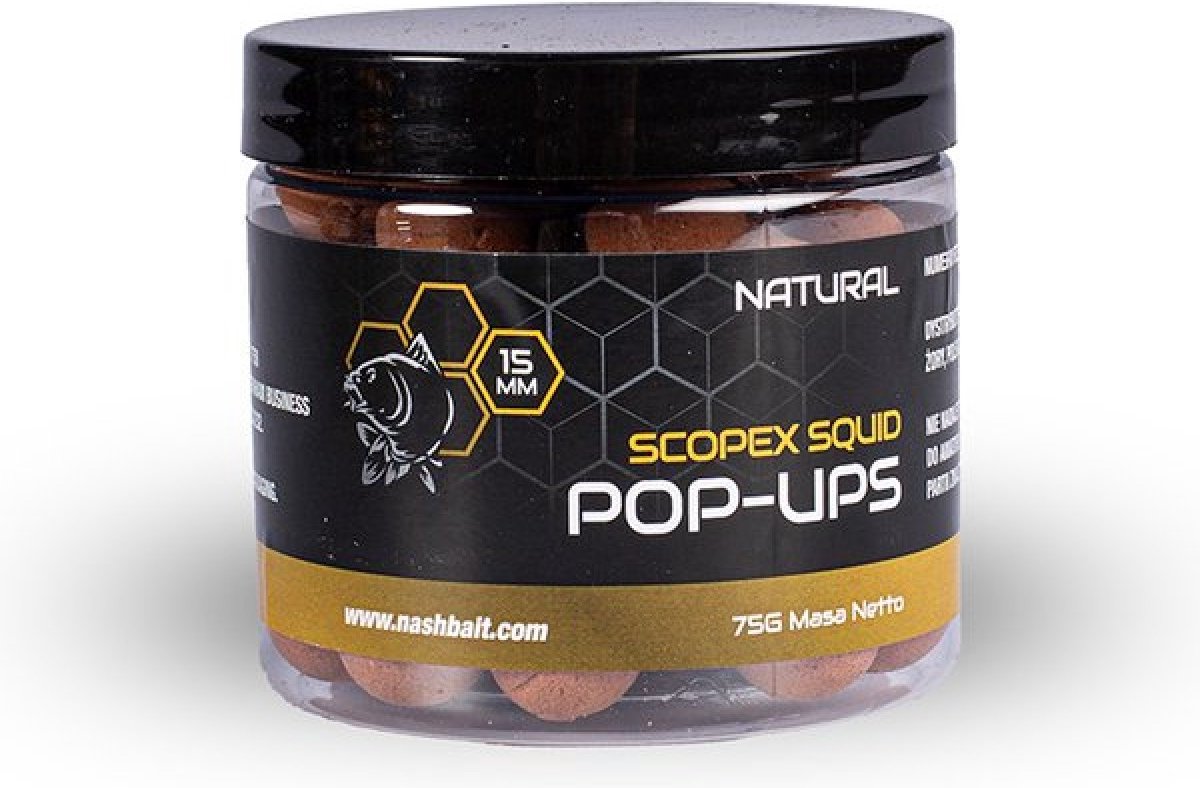 Nash Scopex Squid Pop Ups Natural 12mm 75gr