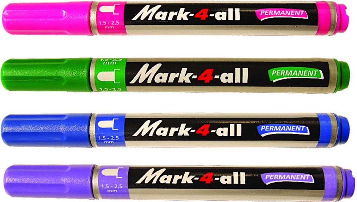 Stabilo Mark-4-All 651 marker, ronde punt blauw