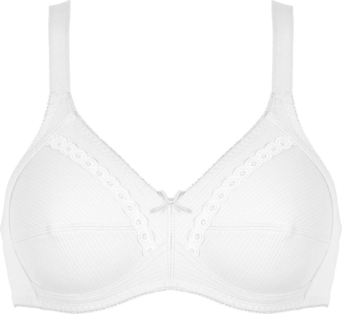 Naturana 100% katoenen soft BH zonder beugels maat 80F wit
