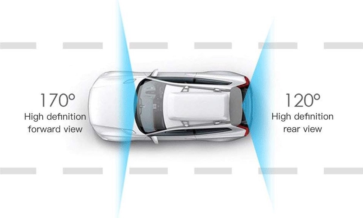 Dual Dashcam - Dashcam Voor en Achter - Auto Camera Dashcam - Dashcam Auto - Dual Dashcam voor Auto – foto 7