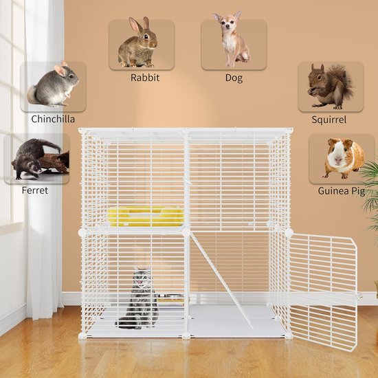 MaxxPet Kattenkooi XXL - Kattenren - Kattenrennen - Kattenvolière - Kattenhok - Kattenhuis - Grote kooi - Kat in de kooi - Kattenhuis Outdoor - 92 x 66 x 182 cm