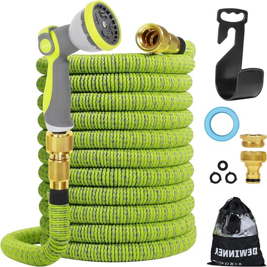 Tuyau D'arrosage Extensible 15 M Avec Pistolet 8 Fonctions - Pour Jardin, Voiture, Animaux - 8
