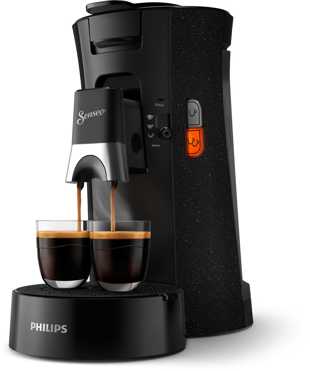 Philips Senseo Select Eco-model CSA240/20 - Koffiepadapparaat - Zwart met spikkeleffect