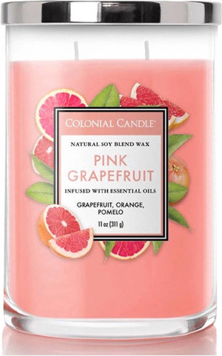 Colonial Candle Pink Grapefruit - 311 gram Roze