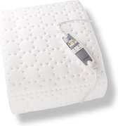 Inventum HL197V - Elektrische onderdeken/hoeslaken - Aparte voetenzone - 1 persoons - 210x92 cm - Anti allergie - Antibacterieel - Fleece - Wit