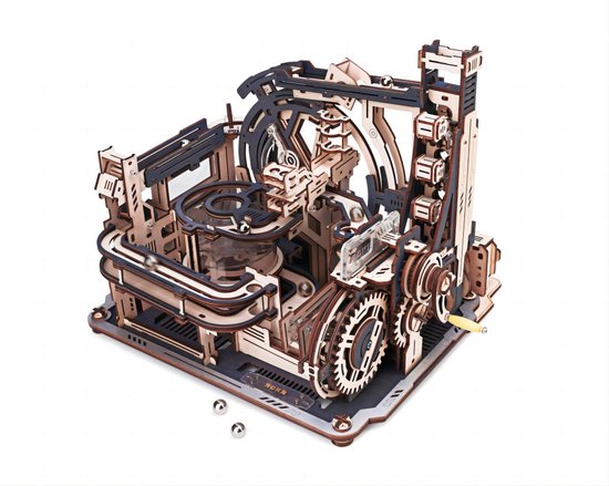Robotime ROKR Marble Spaceport Knikkerbaan - Houten bouwpakket - LGC01