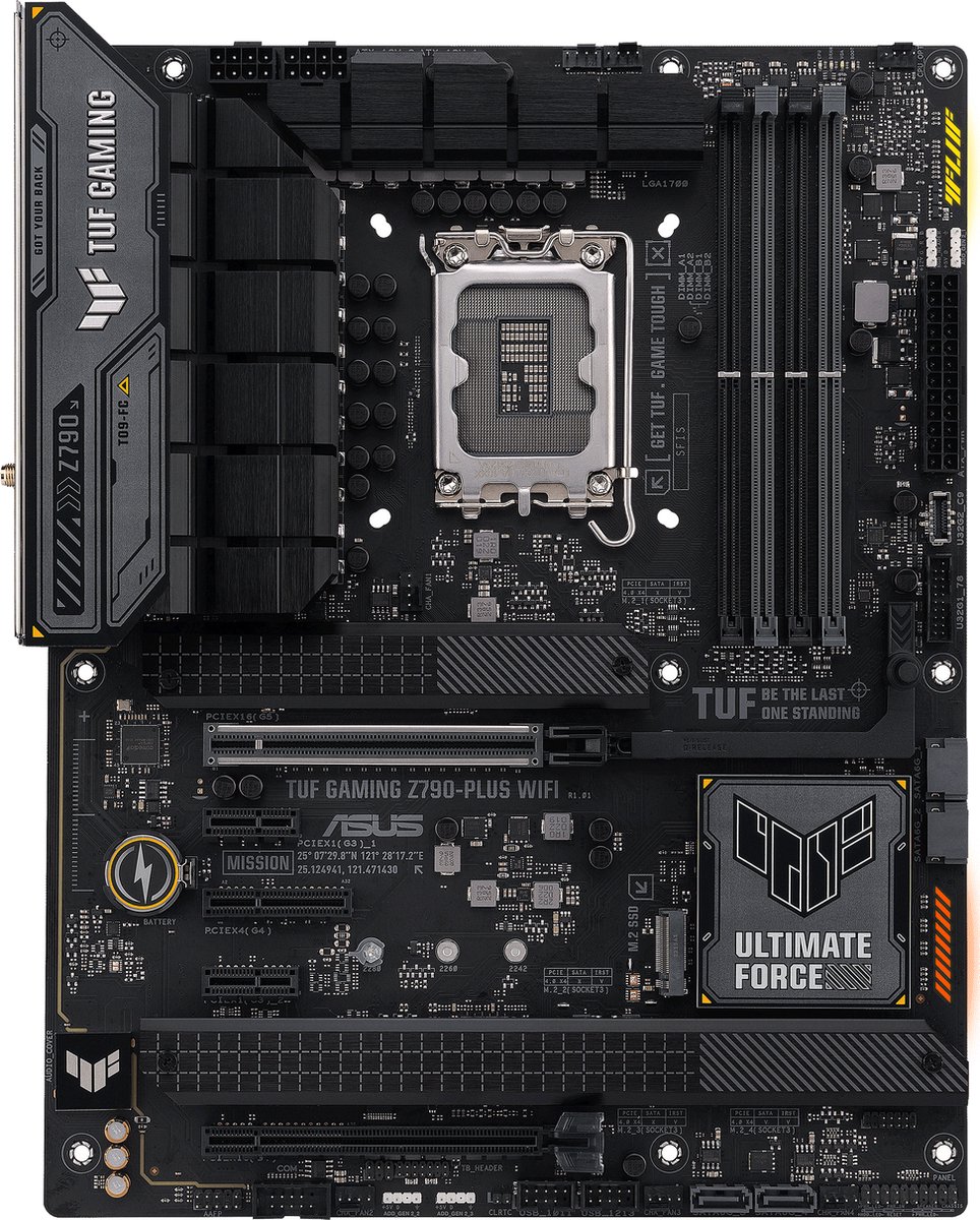 ASUS TUF GAMING Z790-PLUS WIFI - Moederbord - Intel Z790 - LGA 1700 - ATX - zwart
