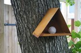 Bol.com STALEN DESIGN - Vogelhuis METEOR - CORTENSTAAL - Staal - Tuinaccessoires - Vogelaccessoires - Strak aanbieding