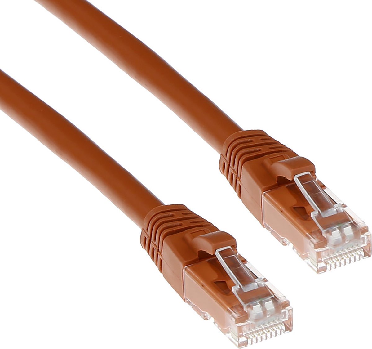 ACT Bruine 2 meter U/UTP CAT6A patchkabel snagless met RJ45 connectoren IB2202