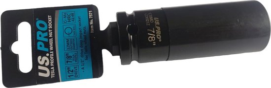 Clé à boulon de roue / clé à boulon de carrosserie 7/8" avec protection en téflon pour boulons de roue Tesla