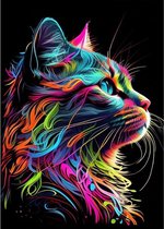 BOTC Peinture de diamants Adultes - Peinture de diamants Enfants - Forfait Peinture de diamants Complet - Chat - 30x40CM