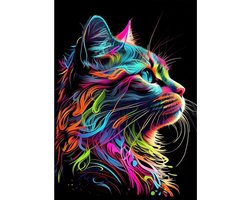 BOTC Diamond Painting Volwassenen - Diamond Painting Kinderen - Diamond Painting Pakket Volledig - Kat - 30x40CM Image
