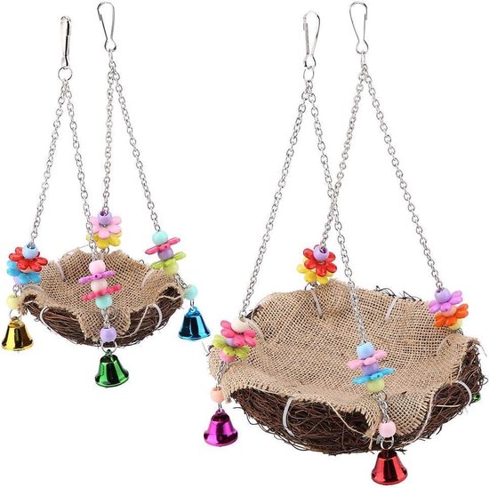 HPAWHOMEPART Bird playground, play stand for parrot cage accessories (a ladder with chew toys